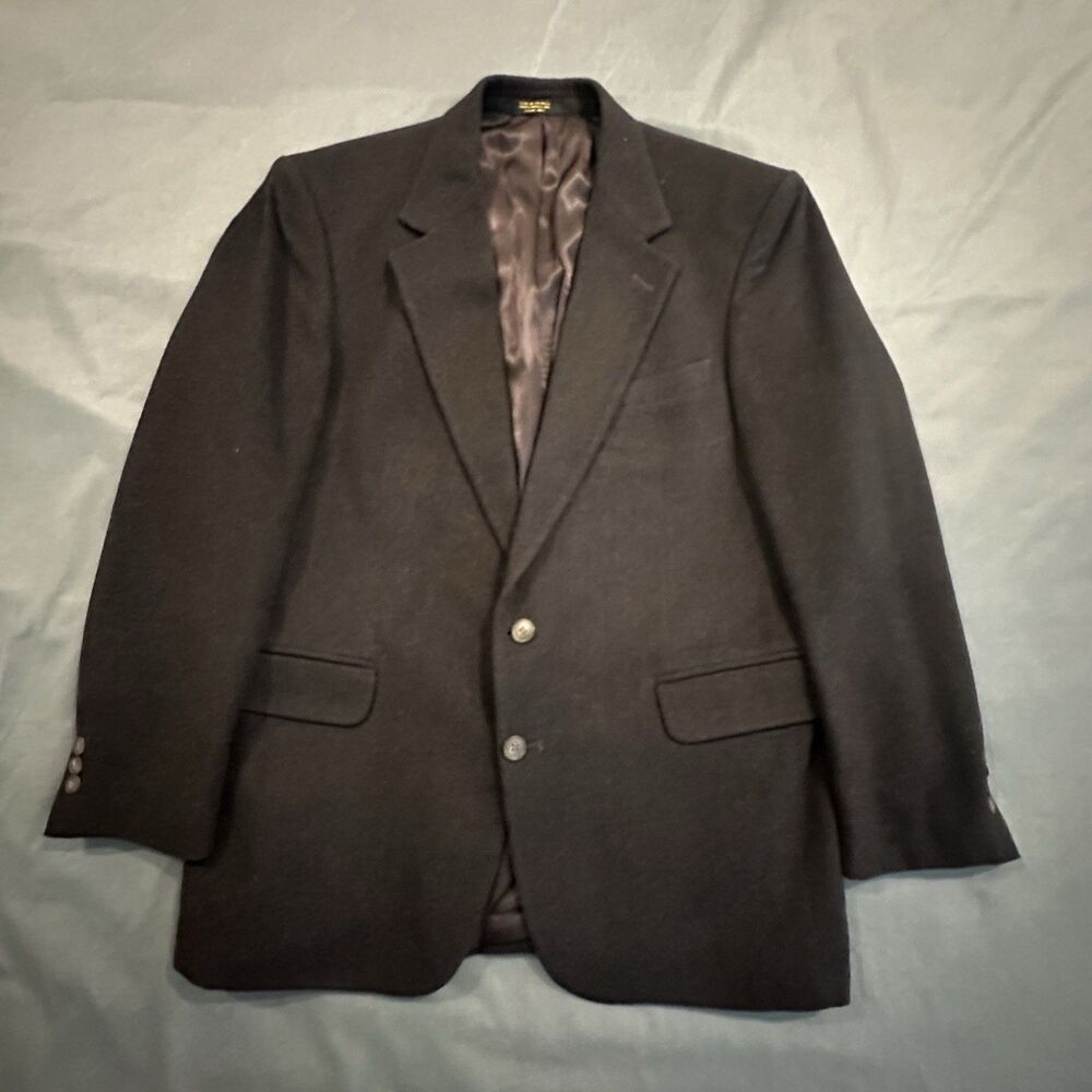 Ron Chereskin Premier Blazer Mens 44R Camel Hair Blend Two Button Sport Coat
